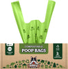 Pogi'S Compostable Dog Poop Bags with Handles - 120 Doggie Poop Bags with Easy-Tie Handles - Leak-Proof Dog Waste Bags, Plant-Based, ASTM D6400, EN 13432 Certified Extra Large Poop Bags for Dogs